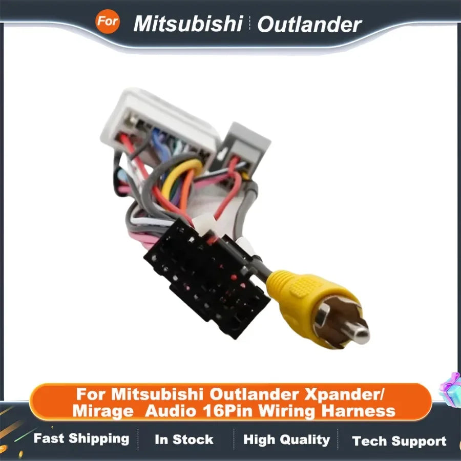 16PIN Car Radio Wiring Harness for Mitsubishi Outlander Xpander/Mirage Stereo Power Cable Adapter