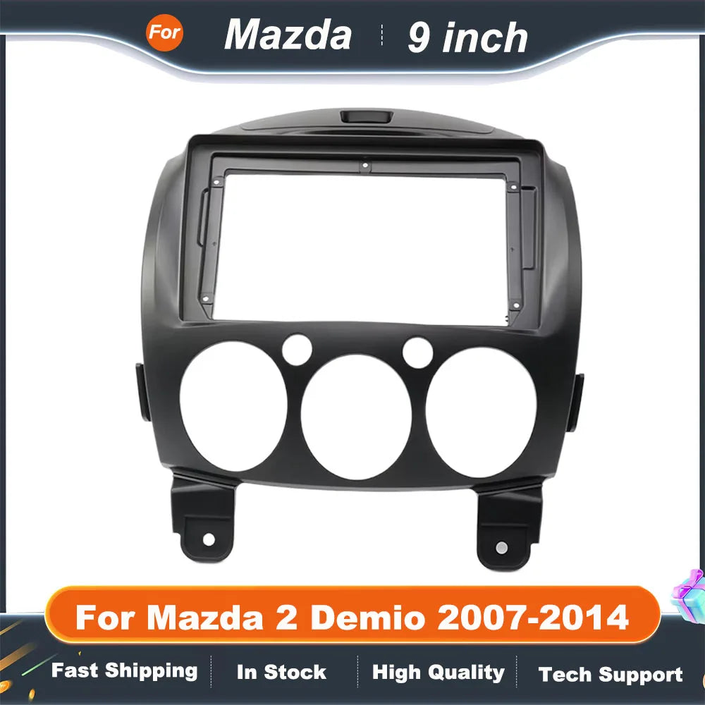 9 Inch Car Frame Fascia Adapter For Mazda 2 Demio 2007-2014 Android Radio Dash Fitting Panel Kit