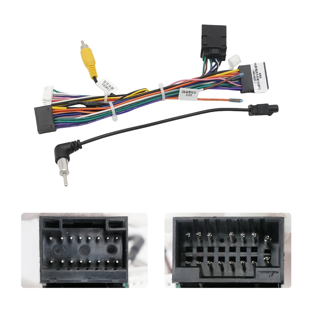 16 Pin Plug Connector Camera in For Chery Grand Tiggo 5 Radio Wiring Harness Adapter CAN Bus Decoder Car Android Head Unit Cable