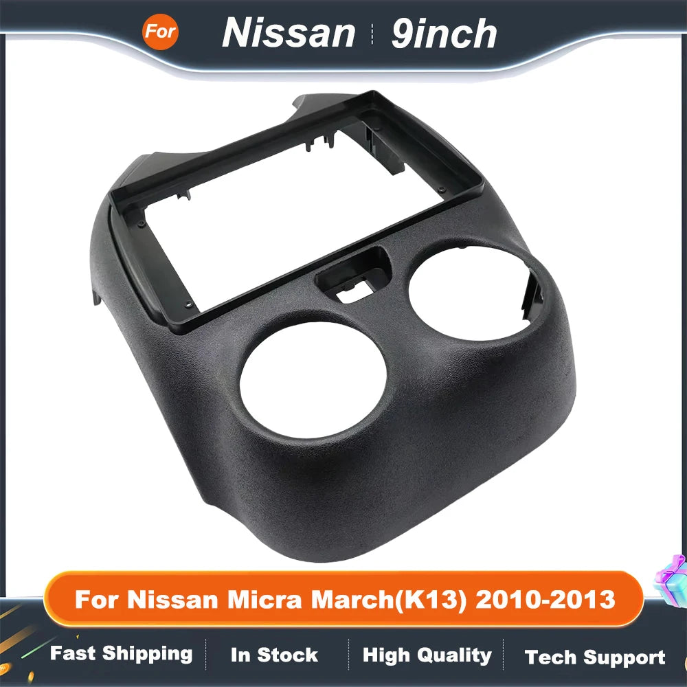 9 Inch car multimedia frame For Nissan Micra March(K13) 2010-2013 Android Radio Dash Fitting Panel Kit