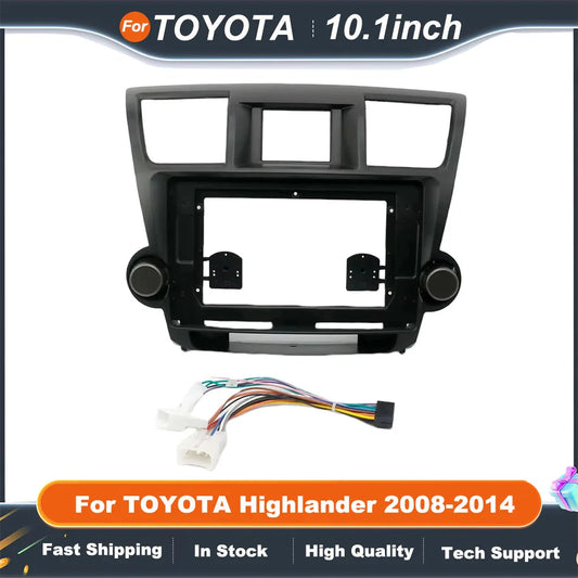 10.1 Inch Car Radio Fascia Panel For TOYOTA Highlander 2008-2014 Stereo Frame Kit