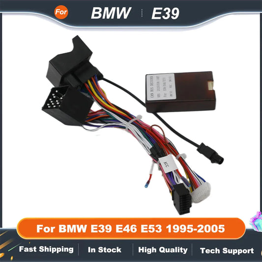 For BMW E39 E46 E53 1995-2005 Android 2 Din GPS Radio Car 16 PIN Android Wire Cable Adapter Cabus Box