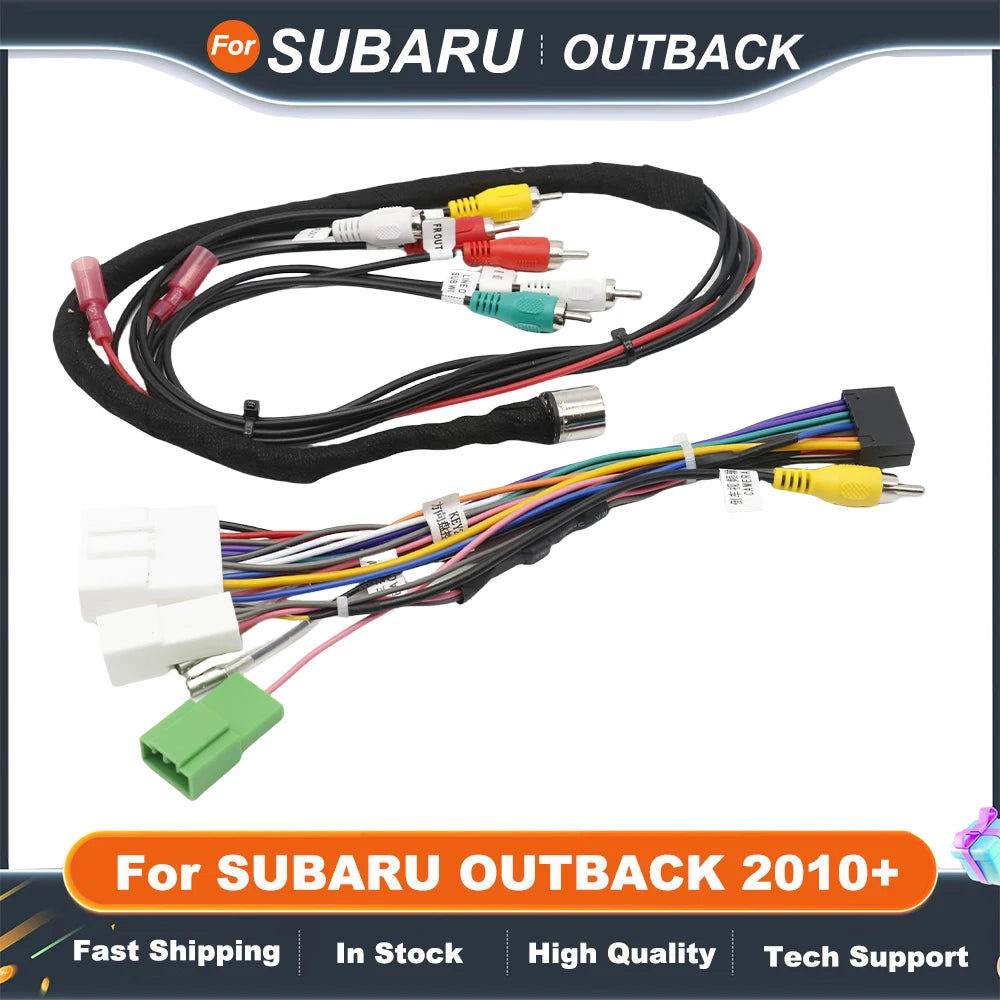 16PIN Car Radio Cable with For SUBARU OUTBACK 2010+ Cable POWER WIRE Android
