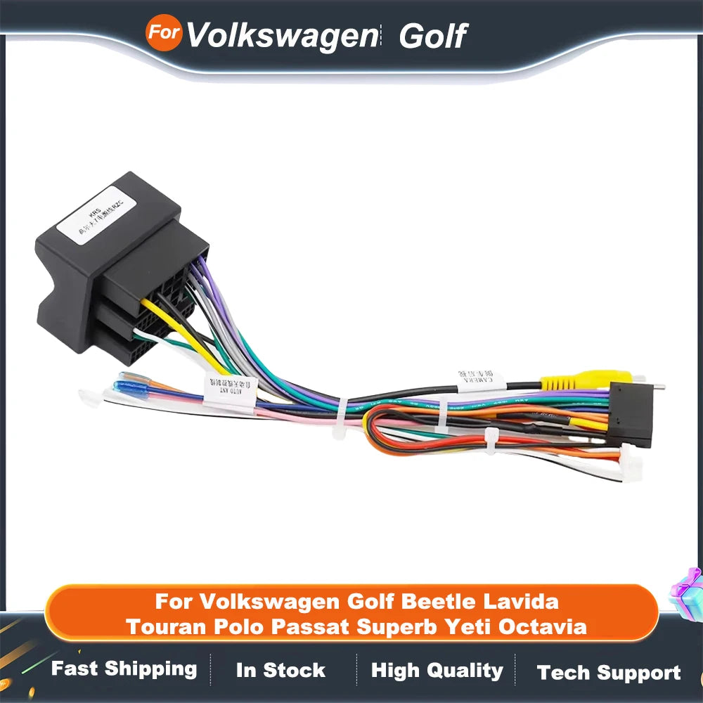Car Wiring Harness Adapter Canbus Box For Volkswagen Golf Beetle Lavida Touran Polo Passat Superb Yeti Octavia VW-RZ-08