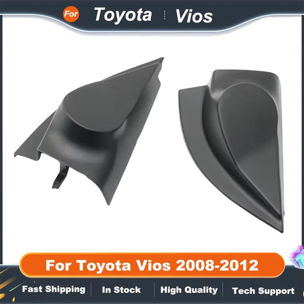 2PCS For Toyota Vios 2008-2012 Car Tweeter Refitting Audio Door Angle Gum Speaker Cover Boxes Mounts