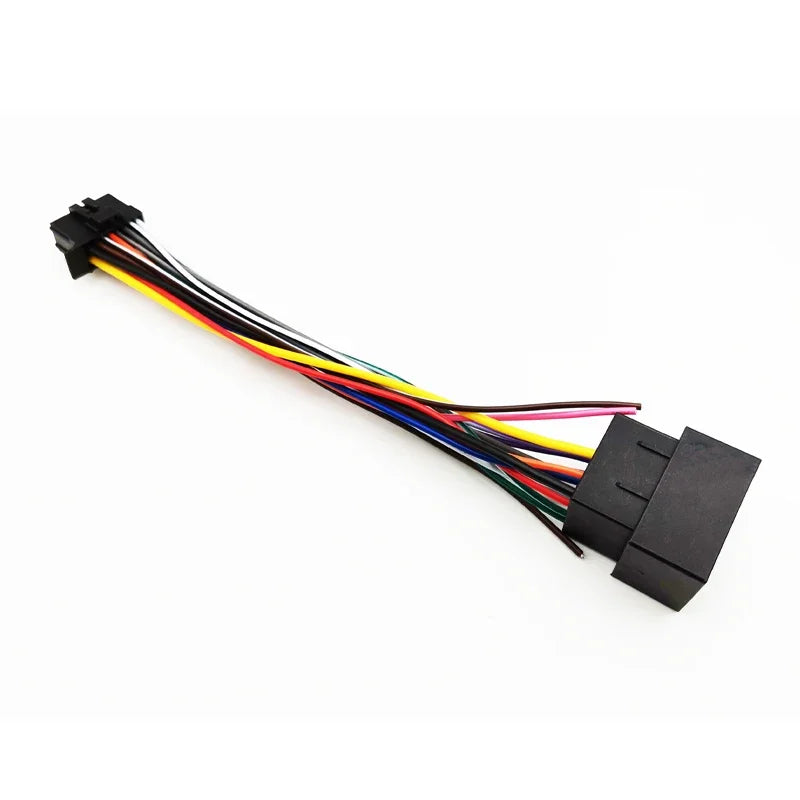 Radio Wiring Harness Adapter, 16 Pin to ISO Connector, Plug and Play Wiring Cable for Pioneer Car Stereo Head Unit