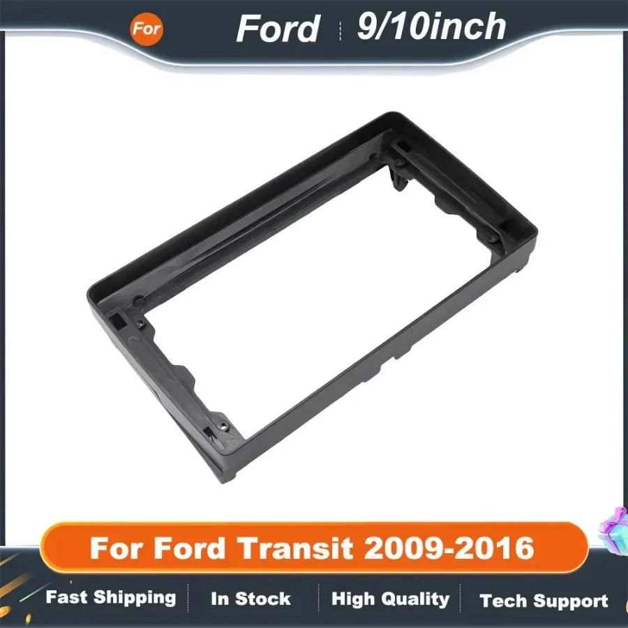 9/10 Inch Car Radio Fascia Dash Panel Frame Adapter For Ford Transit 2009-2016 Android Kit Installation Trim Beze