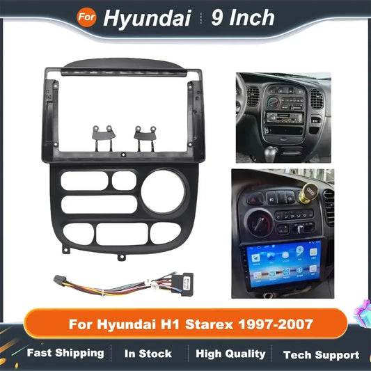 9 Inch Car Radio Fascia Frame for Hyundai H1 Starex 1997-2007 Android Audio Dash Trim Kit Fitting Adapter Panel