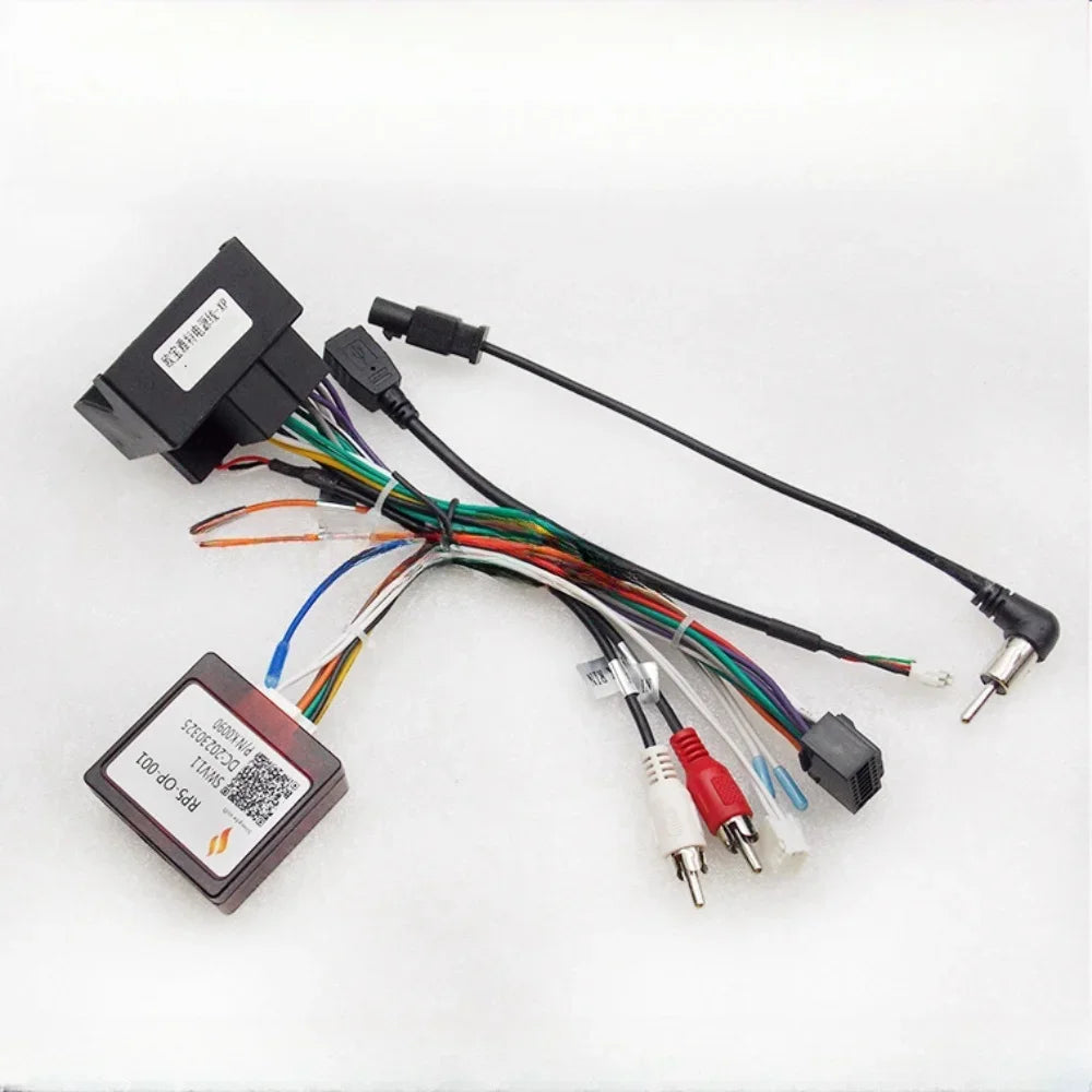 Car Audio 16 Pin Android 2 Din GPS Video Power Cable Adapter With Canbus Box RP5-OP-001 For Opel D/Corsa/ASTRA 2010-2016