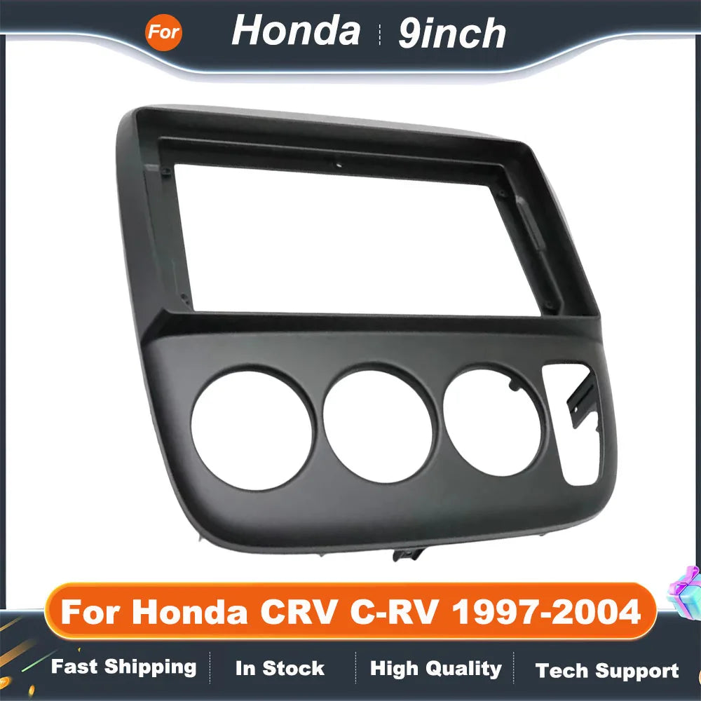 9 Inch Car Radio Frame Adapter For Honda CRV C-RV 1997-2004 Android Radio Dash Fitting Panel Kit