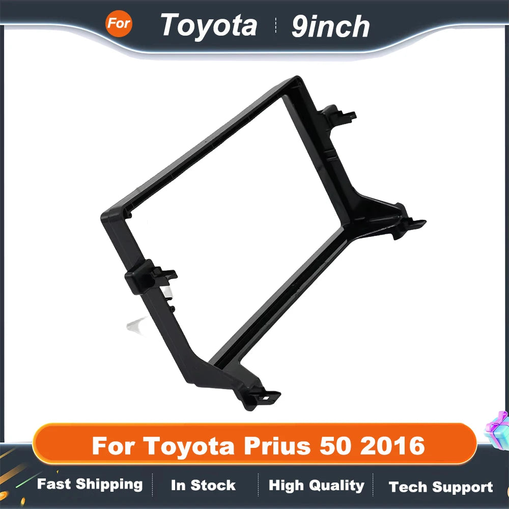 9 Inch Car Fascia Radio Panel For Toyota Prius 50 2016 Double Din Installation Trim Panel    Android player Kit