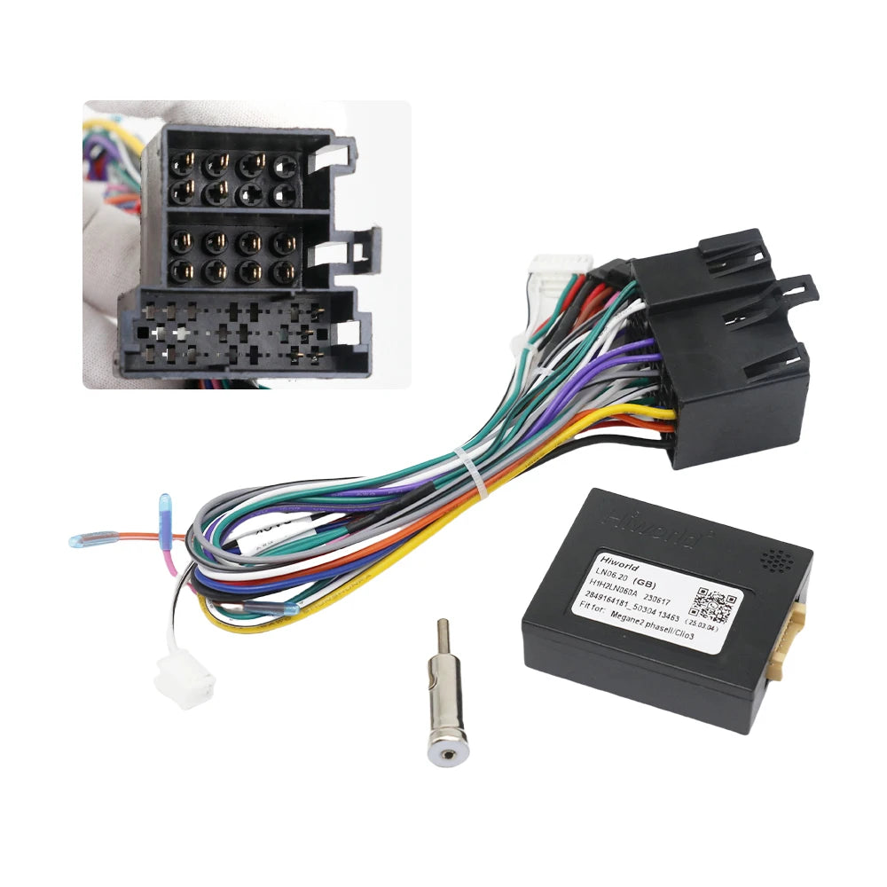 16 Pin for Renault Wiring Harness Adapter CanBus Decoder for Renault Megane Mk2 Clio 3 Scenic 2 Master Mk 3 Car Android Cable