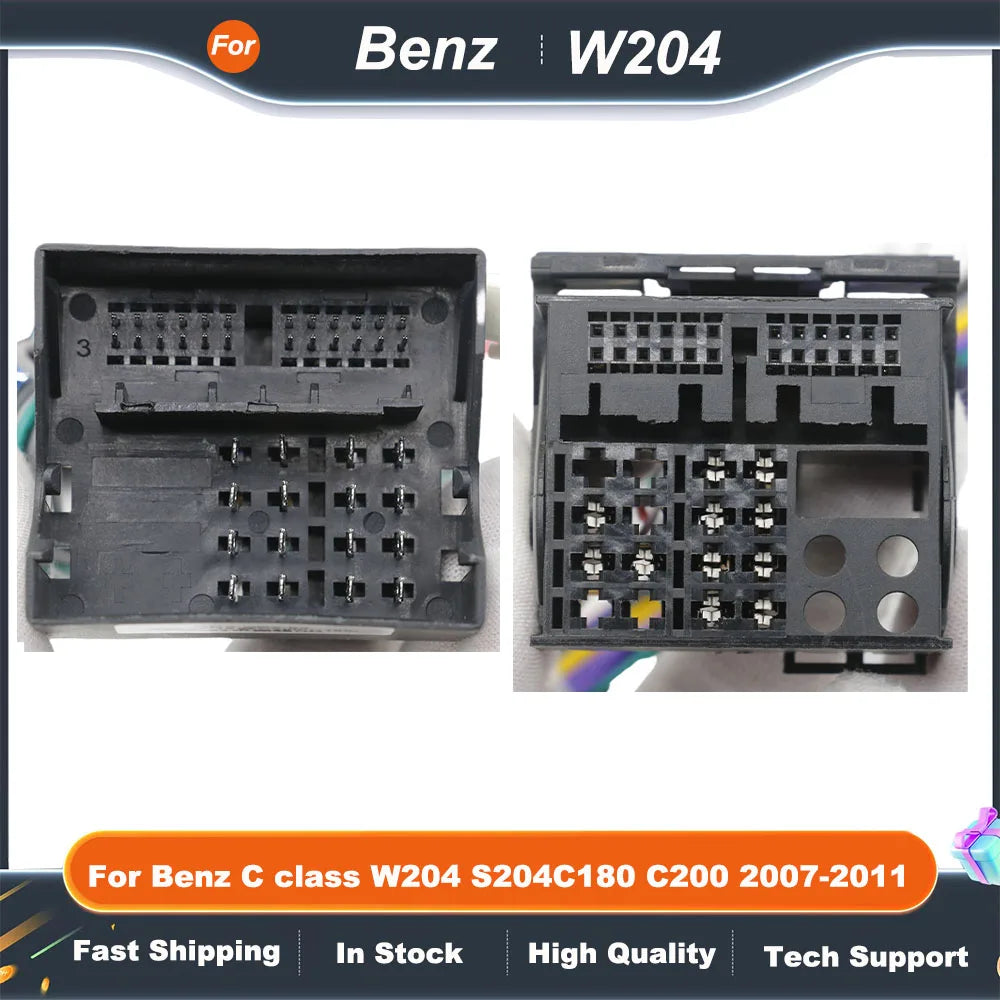 Canbus Box OD-BENZ-03 For Mercedes Benz C class W204 S204 C180 C200 2007-2011 Android 2 Din 16 PIN Wiring Harness Power Cable