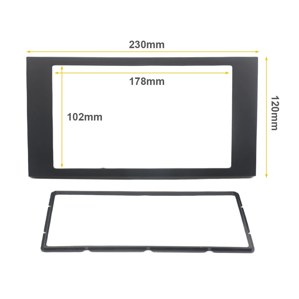 For Ford Focus 2 Din Frame to Car Radio Panel C-Max S-Max Fusion Transit Fiesta Multimedia Player Double Fascia
