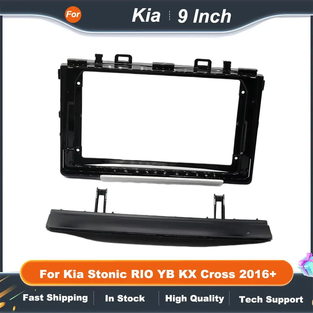 9 Inch Car Radio Fascia Frame Panel Kit  CANBUS Decoder for Kia Stonic RIO YB KX Cross 2016+ Android Stereo Dash Installation