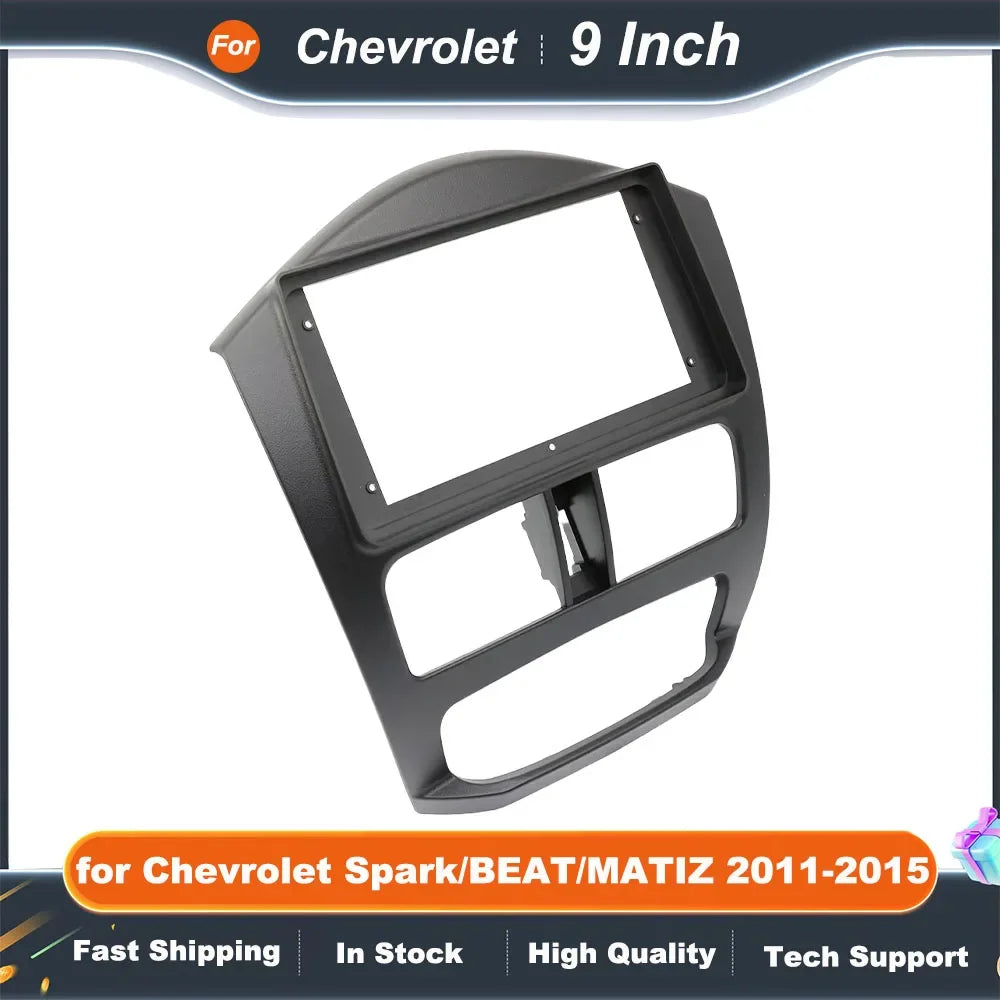 9" Car Radio Fascia Frame for Chevrolet Spark BEAT MATIZ 2011-2015 Interior Dashboard DVD Panel Accessories Decorative Kit