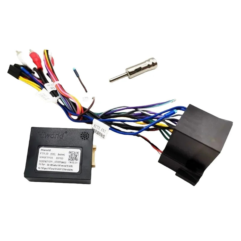 Wiring Harness CAN Bus Decoder, Audio RCA Plug, 16 Pin ISO Cable Adapter, for Alfa Romeo 147 156 159 GT Brera Spider MiTo