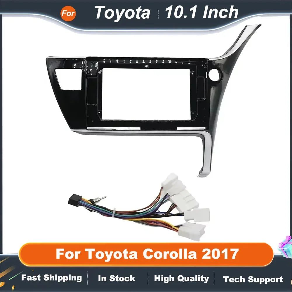 10.1 Inch Car Radio Fascia Frame for Toyota Corolla 2017 2DIN Dashboard Installation Panel Kit