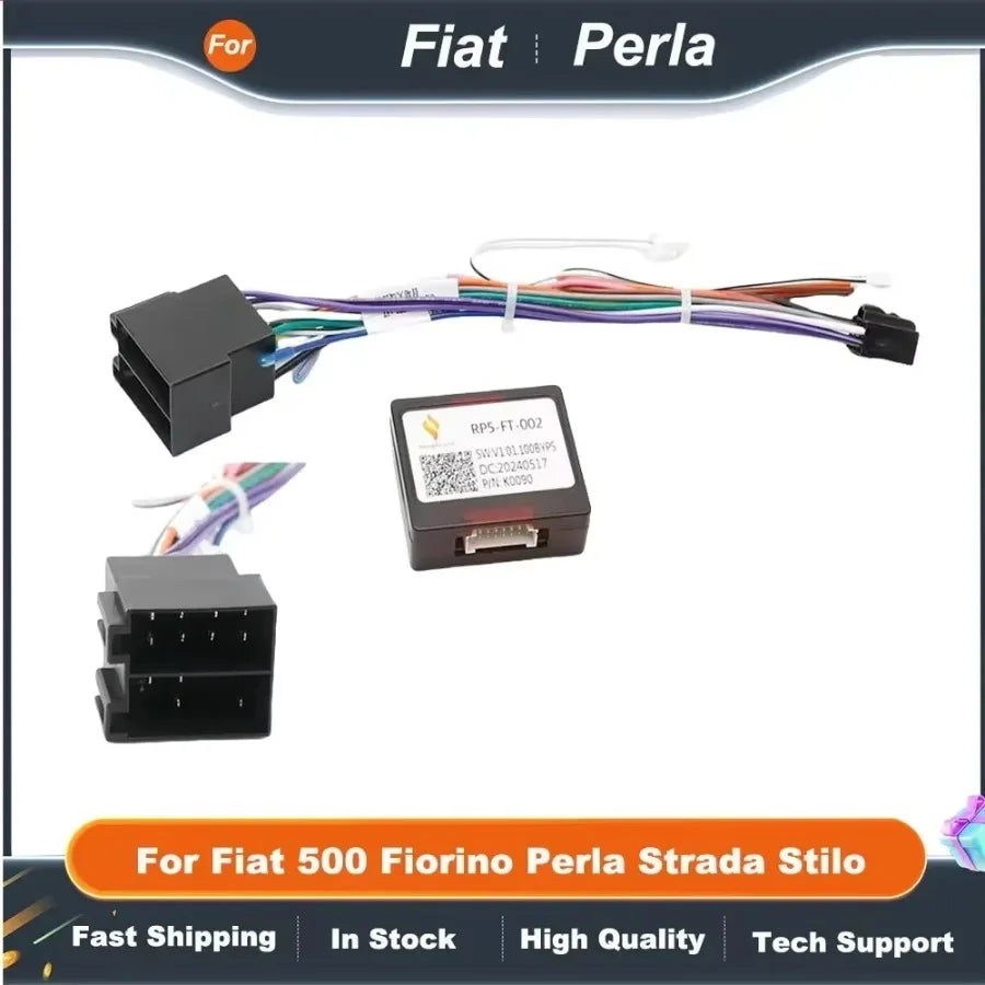 16pin Power Cable with CANBUS Box for Fiat 500 Fiorino Perla Strada Stilo Android Radio