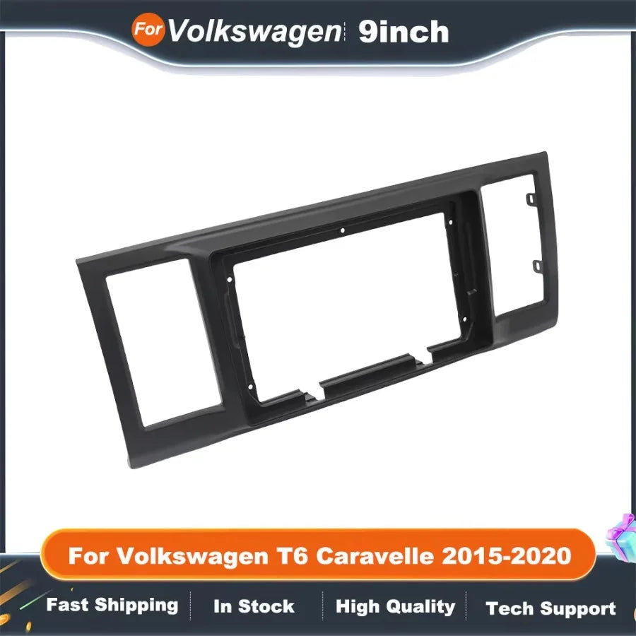 9 Inch car stereo panelAdapter with CANBUS Box Decoder for VOLKSWAGEN T6 CARAVELLE 6 2015-2020 Android Radio Dash Fitting  Kit