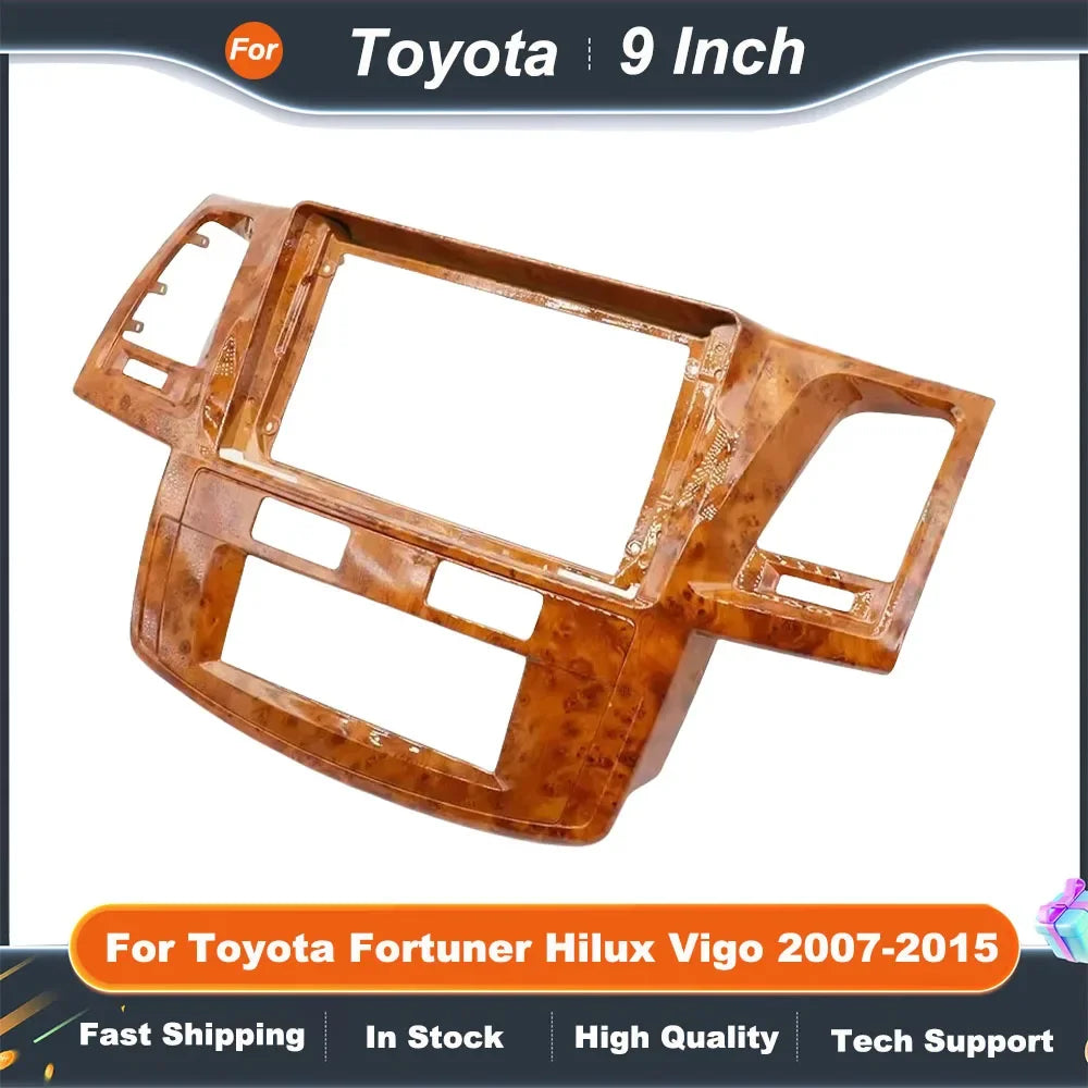 9 Inch Car Radio Fascia Frame for Toyota Fortuner Hilux Vigo 2007-2015 Android Audio Dash Panel Installation Kit
