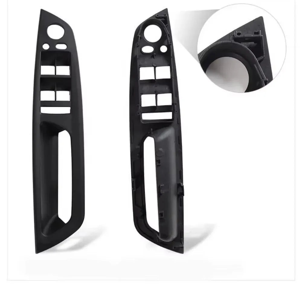 LHD Upgraded Interior Door Handle with Leather Cover Assembly Full Set For BMW X5 X6 E70 E71 E72 2007-2014