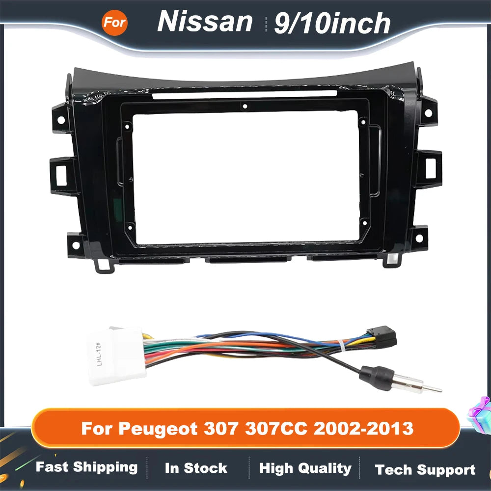 9/10Inch car stereo panel For Nissan NP300 Navara Frontier Stereo DVD Player Installation Trim Head Unit Panel Audio Frame Bezel