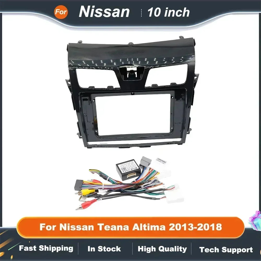 9/10 Inch Android Car Stereo Dash Panel Kit with CANBUS Decoder for Nissan Teana  Altima 2013-2018 Fascia Frame Installation