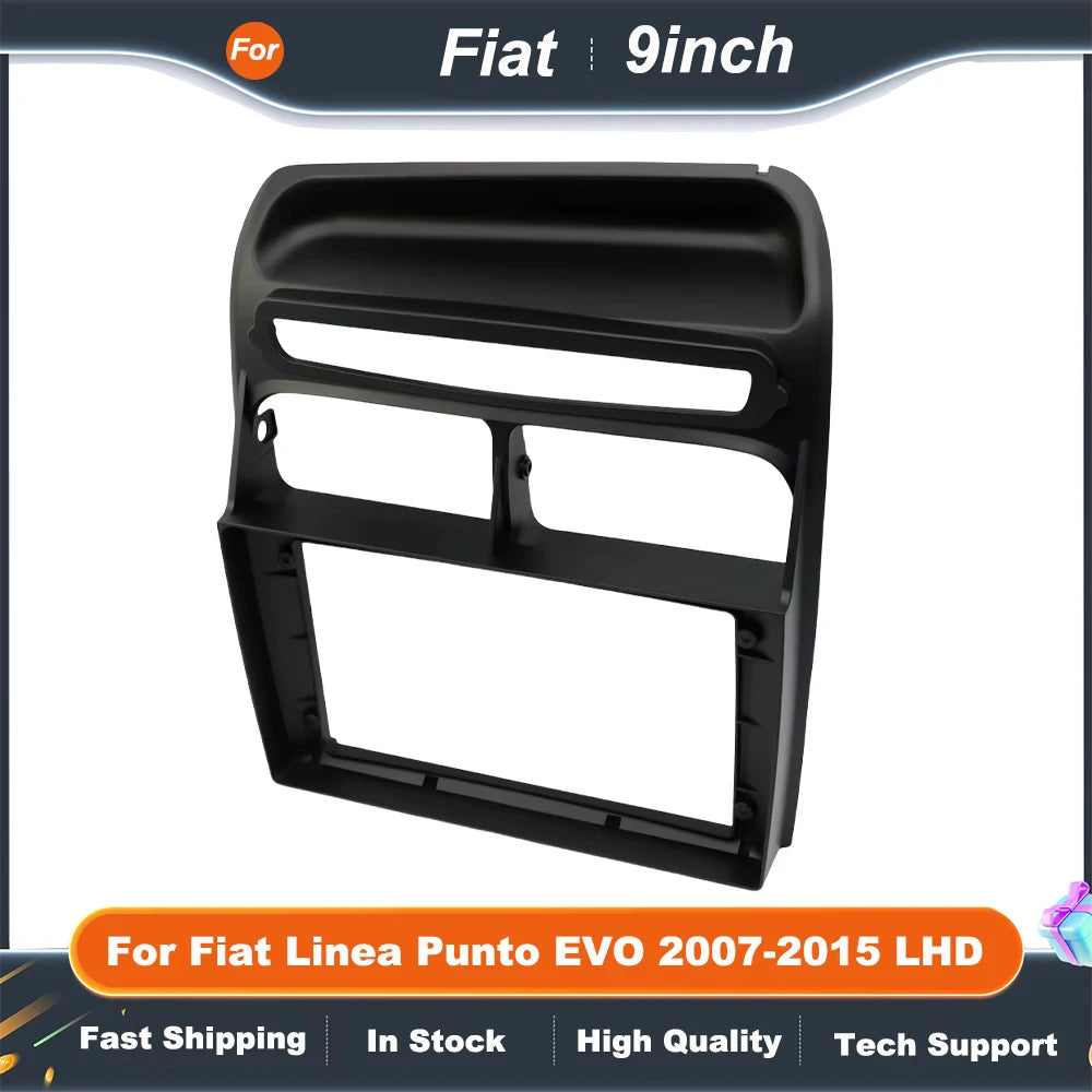 9 Inch Car Audio Fascia Panels For Fiat Linea Punto EVO 2007-2015 LHD Canbus Box Decoder Android Radio Dash Fitting Panel Kit