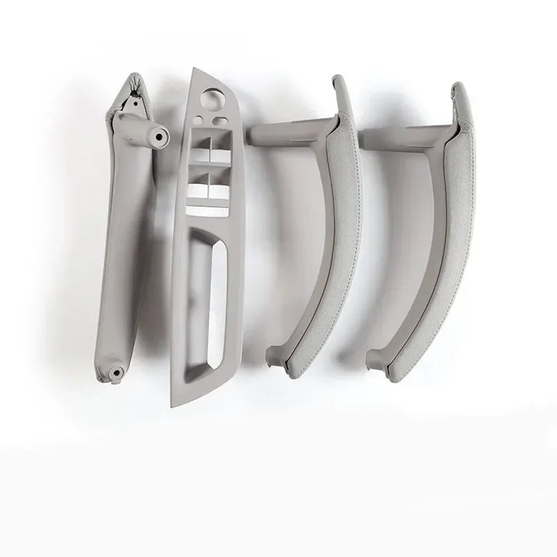 LHD Upgraded Interior Door Handle with Leather Cover Assembly Full Set For BMW X5 X6 E70 E71 E72 2007-2014