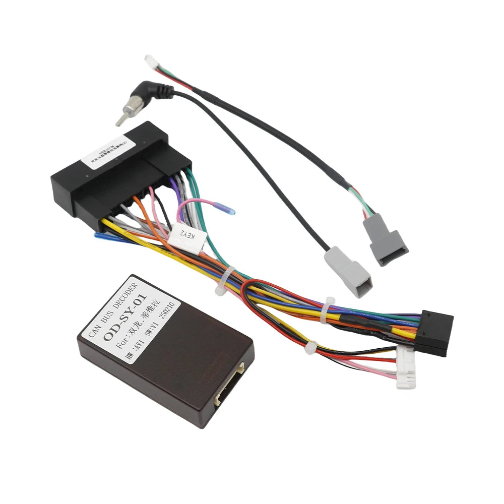 For SSANG YONG REXTON TIVOLI TIVOLAN for Korando Tivina ACTYON KYRON Car Radio Android Stereo Harness Dashboard Cable Canbus