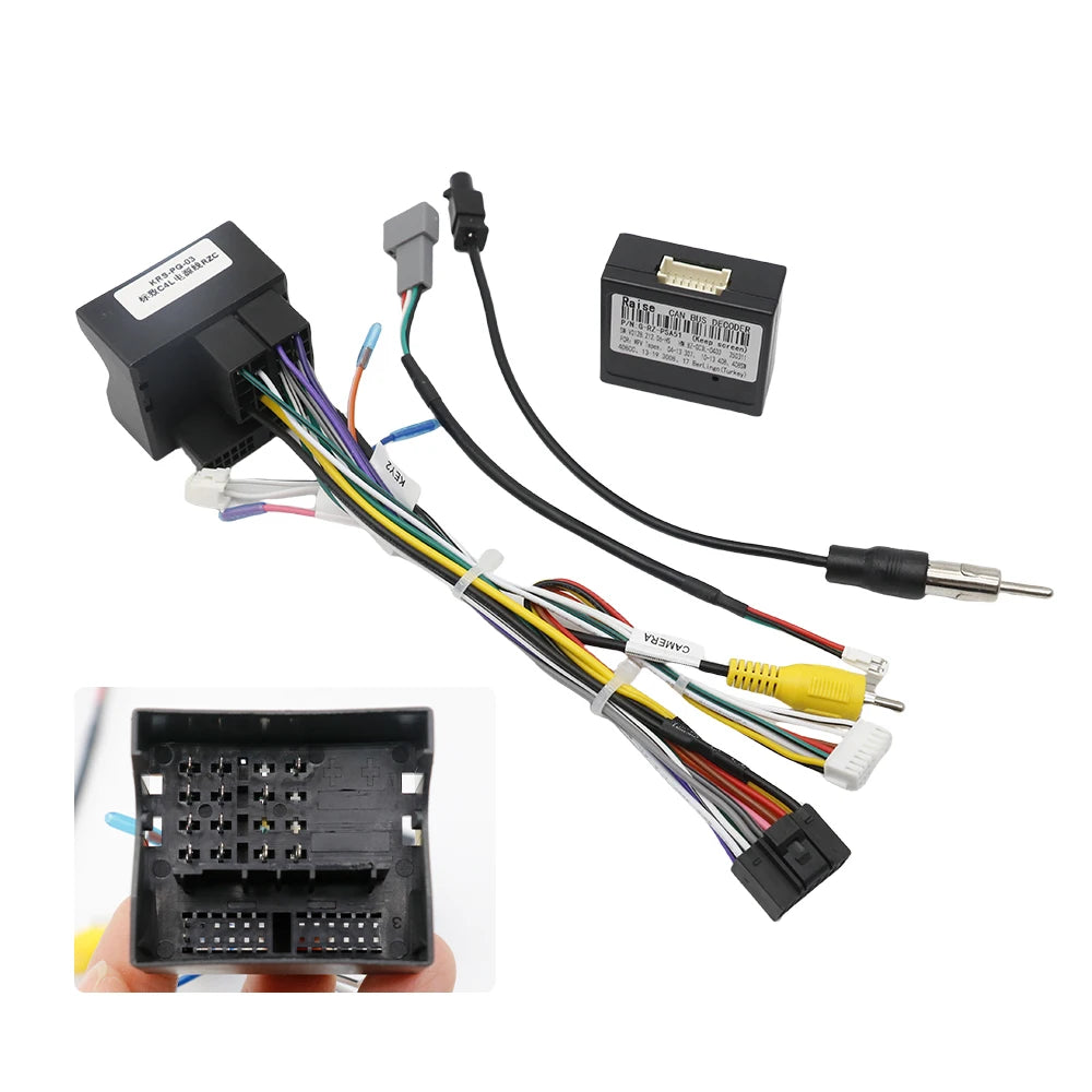 Car Radio PSA-RZ-01 Canbus Box 16 PIN Adaptor For Peugeot 408 308 2007-2020 Power cable Android 2 Din
