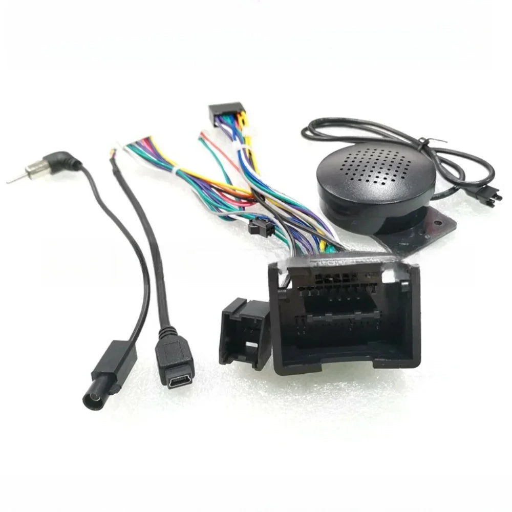 Car 16pin Wiring Harness Adapter Canbus Box Decoder Power Cable For Chevrolet Cruze/Traxes/Aveo/Malibu/Regal 2 Din GPS Android
