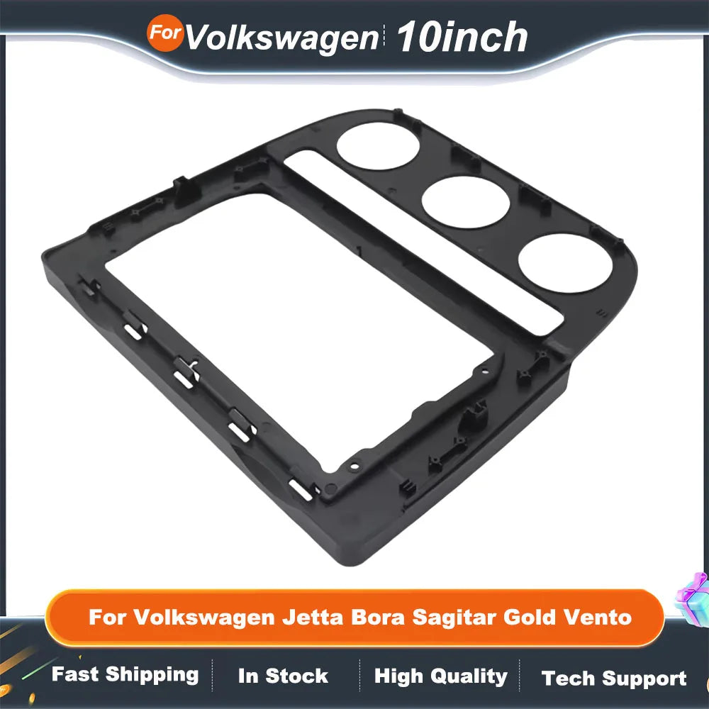 10 Inch Car Frame Fascia  For Volkswagen Jetta Bora Sagitar Gold Vento Adapter Canbus Box Android Radio Dash Fitting Panel Kit
