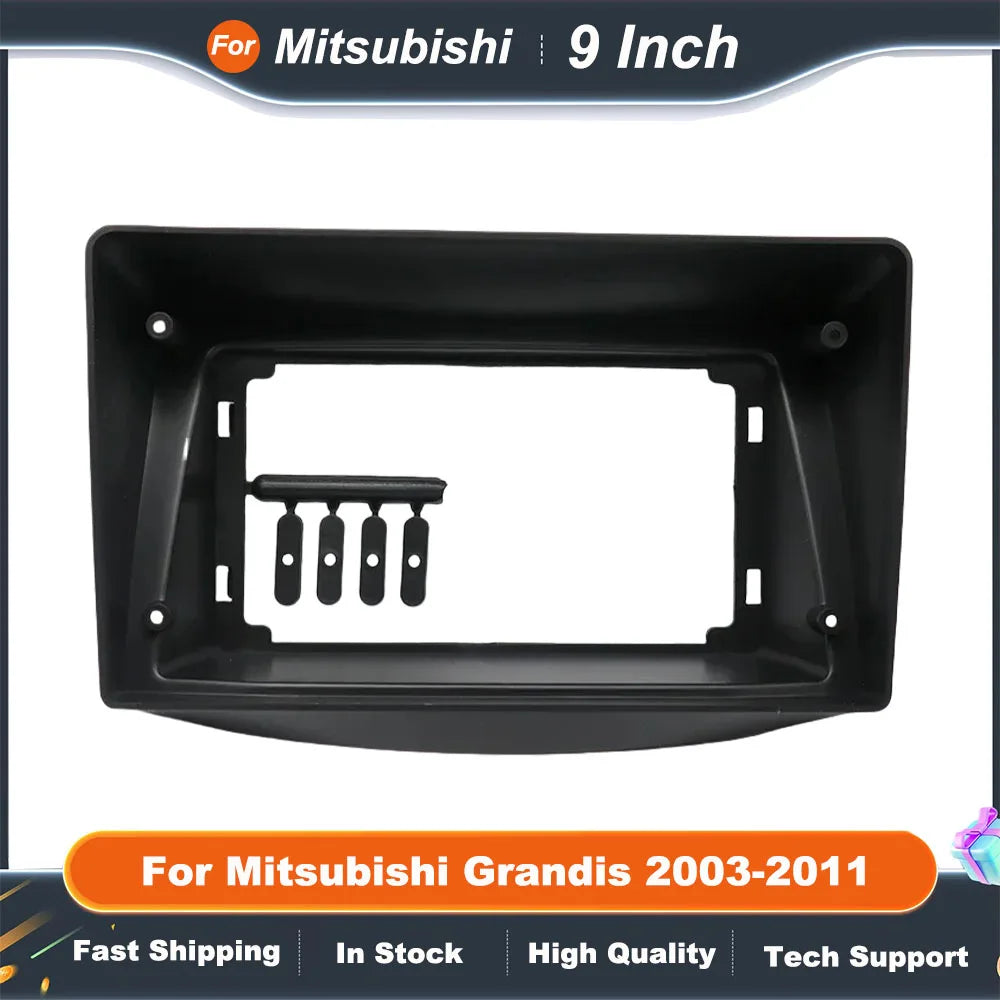 9 Inch Car Frame Fascia For Mitsubishi Grandis 2003-2011 Android Audio Fitting Adaptor Dash Trim Kit