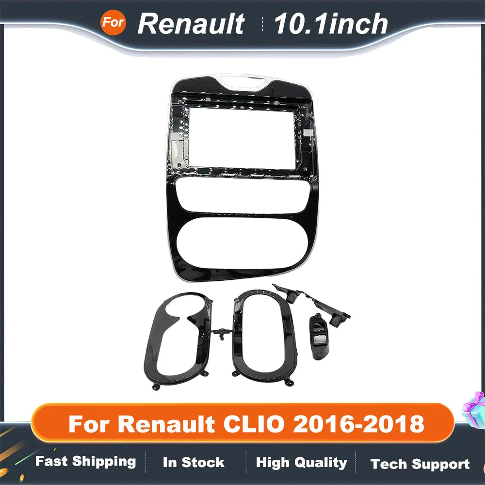 10.1 Inch Fascia Frame For Renault CLIO 2016-2018 Brief&Single Color Car Dvd Mp3 Player Dashboard Navigation Frame
