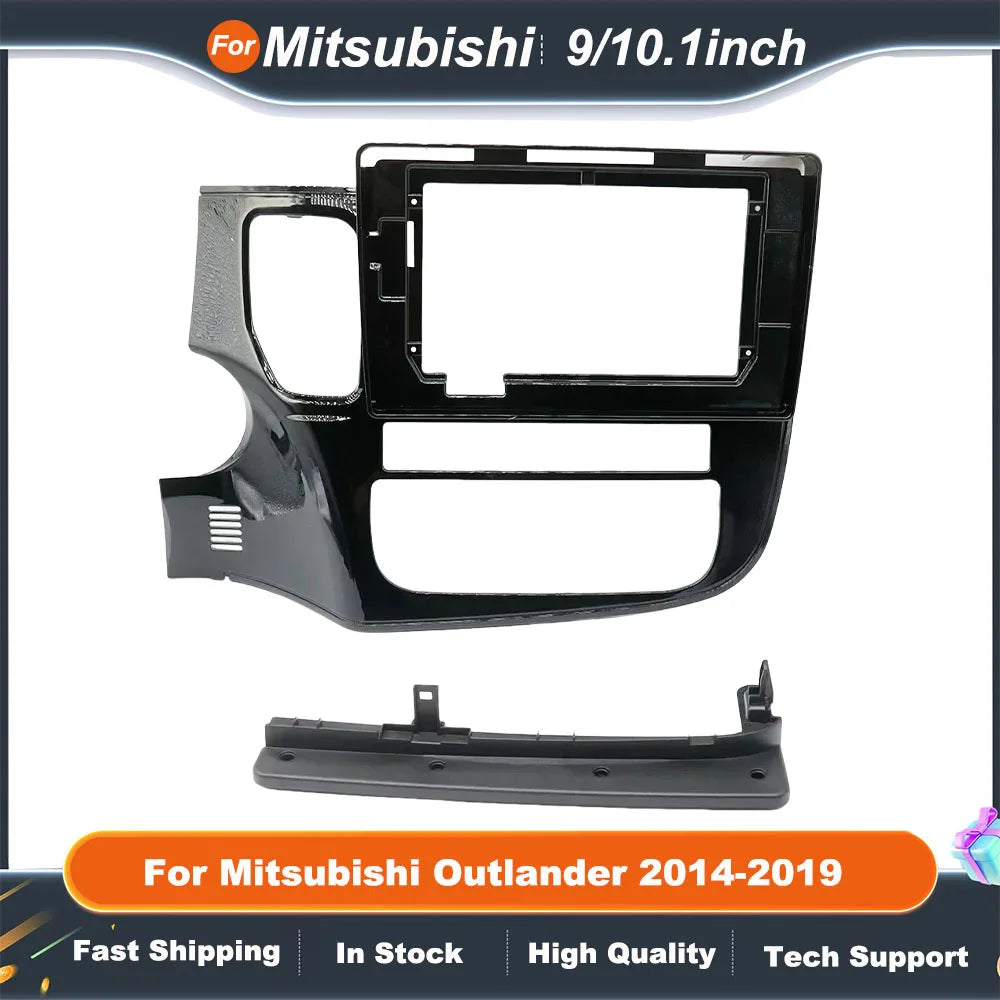 9/10.1 Inch 2 Din Car Stereo Radio Fascia Panel For Mitsubishi Outlander 2014-2019 Android Audio Frame Cover Trim Kit Face Bezel