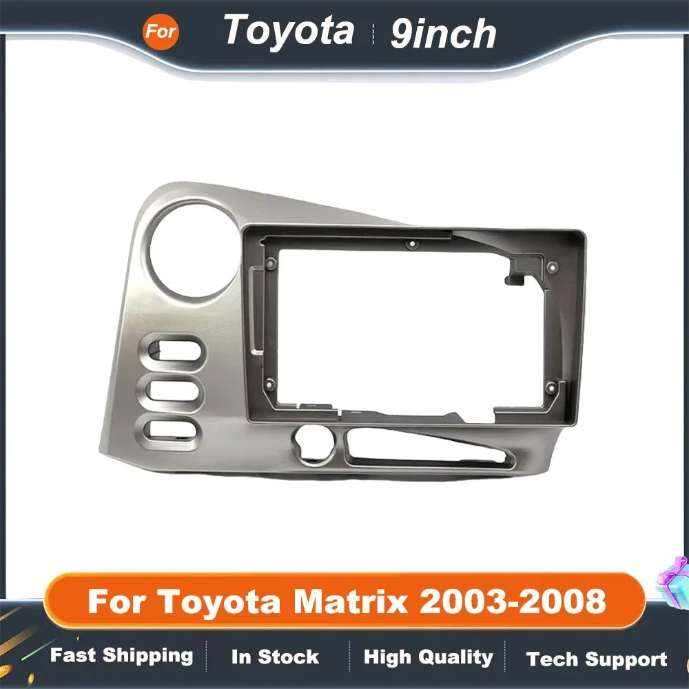 9 Inch Car Frame Fascia Adapter For Toyota Matrix 2 E140 Pontiac Vibe Android Radio Dash Fitting Panel Kit