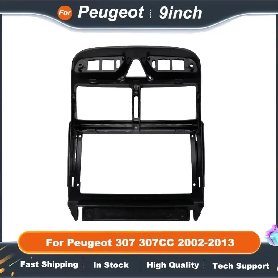 9 Inch 2DIN Car Stereo Fascia Panel for Peugeot 307 307CC 2002-2013 Dash Mounting Kit