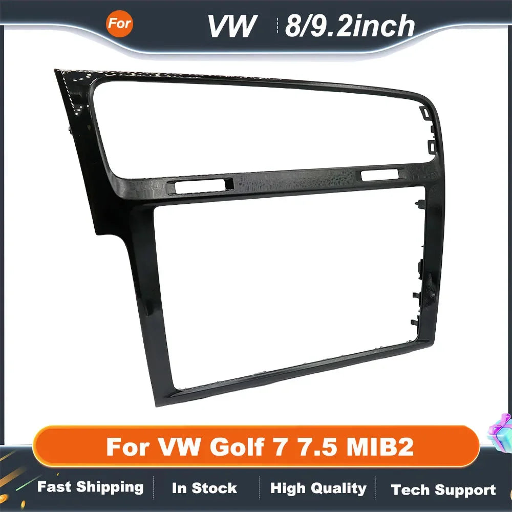 8 Inch 9.2 Inch Car Radio Frame For VW Golf 7 7.5 MIB2 Decorative Piano Black/Gray/Carbon Fibre Touch Screen Bezel Trim Fascias