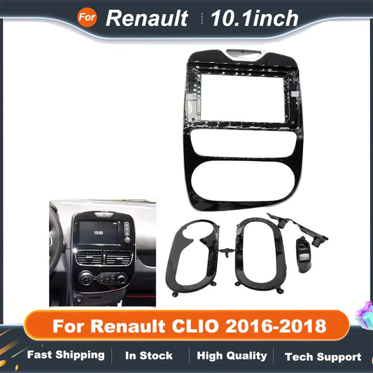 10.1 Inch Fascia Frame For Renault CLIO 2016-2018 Brief&Single Color Car Dvd Mp3 Player Dashboard Navigation Frame