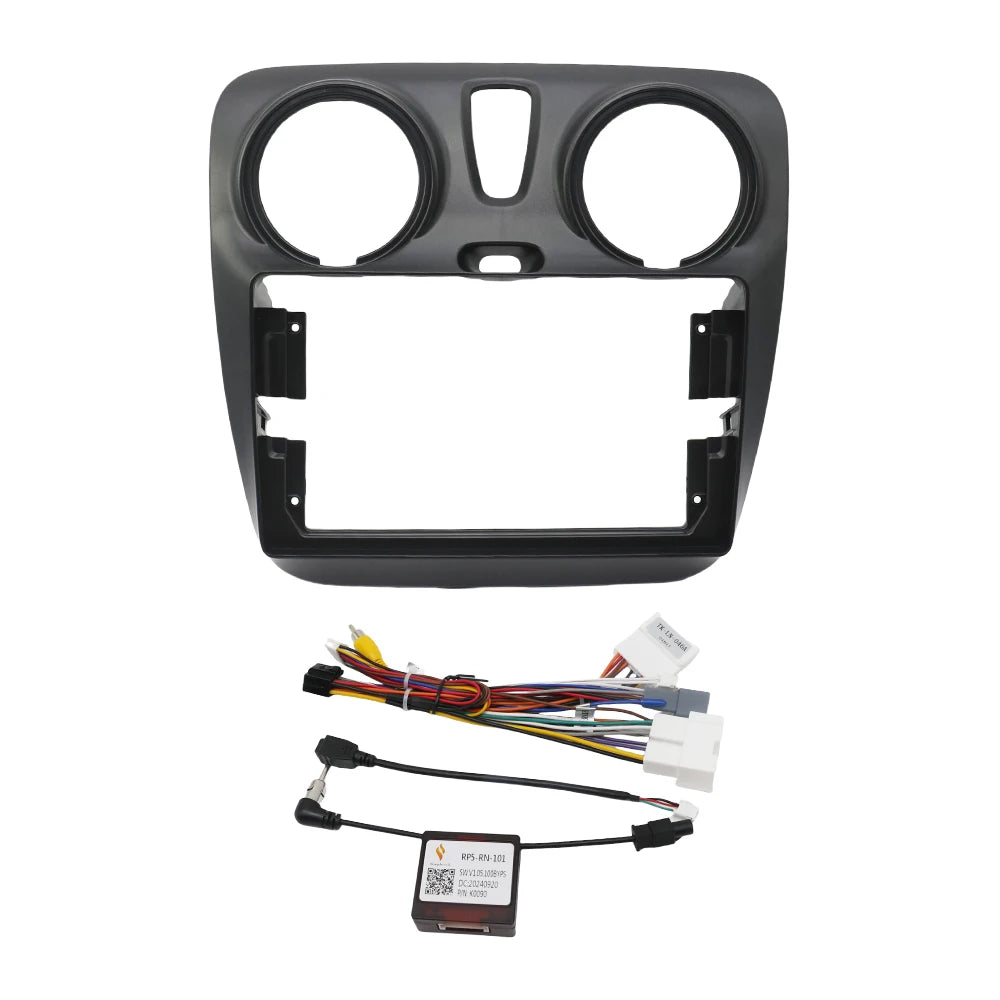 For Dacia Lodgy Renault Dokker 2012-2020 9 Inch Car Frame Fascia Adapter Canbus Box Decoder Android Radio Dash Fitting Panel Kit