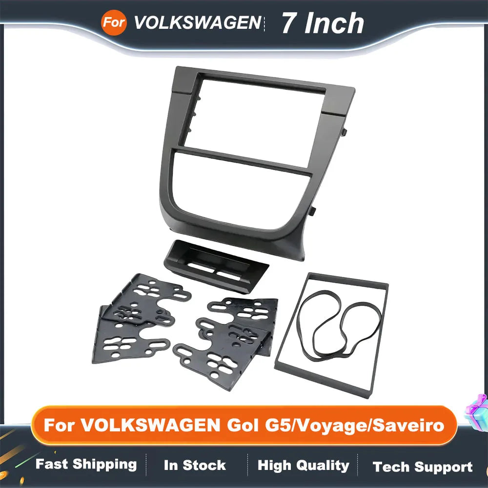 7 Inch 2DIN Car Stereo Frame For VOLKSWAGEN Gol G5/Voyage/Saveiro Dashboard Panel Fascia Wear Proof Replacement