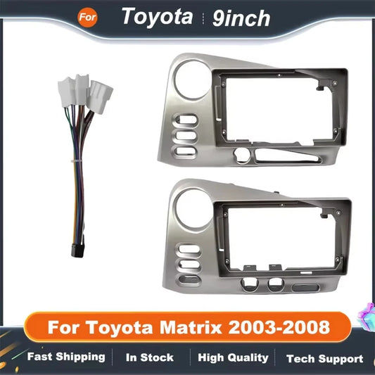 9 Inch Car Frame Fascia Adapter For Toyota Matrix 2 E140 Pontiac Vibe Android Radio Dash Fitting Panel Kit