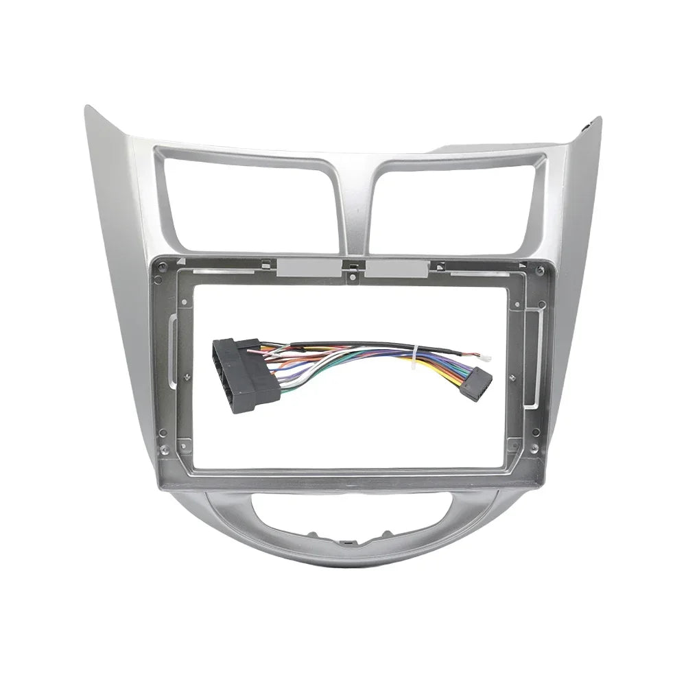 For Hyundai I-25/Accent/Solaris/Verna 2010-2016 Car 9 Inch Radio Fascia Frame Android 2Din MP5 Player Stereo Panel