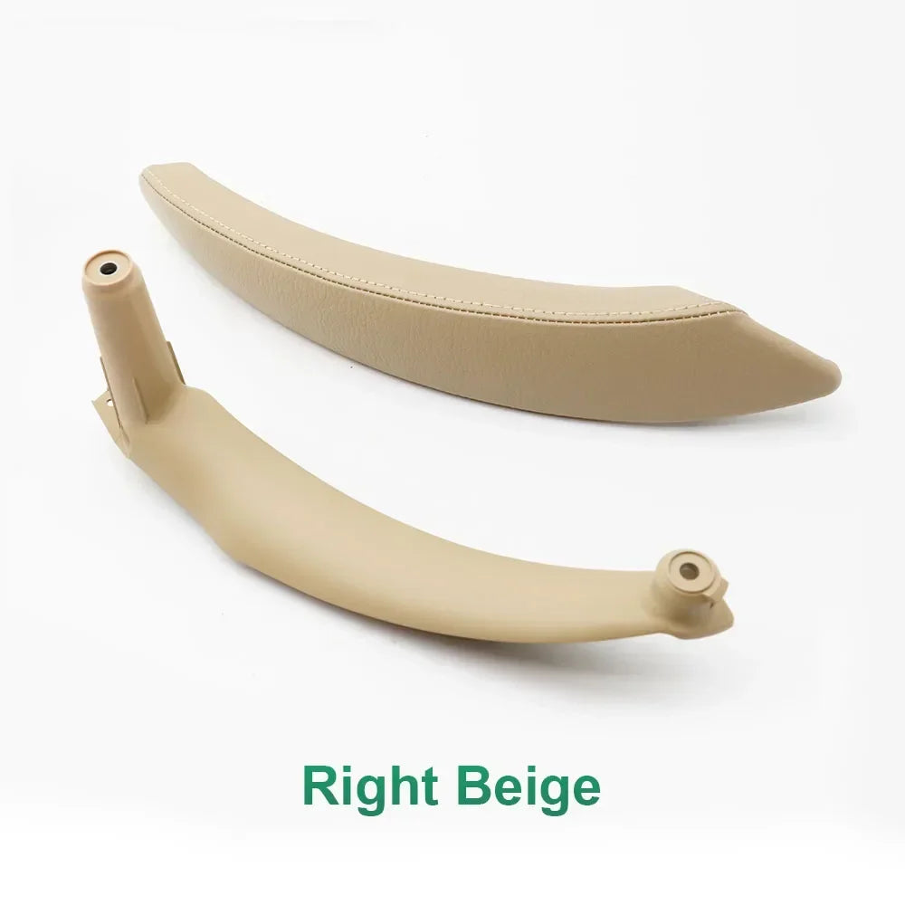 Interior Car Left Right Passenger Door Handle Leather Cover Trim Replacement For BMW X5 X6 E70 E71 E72 2007-2013
