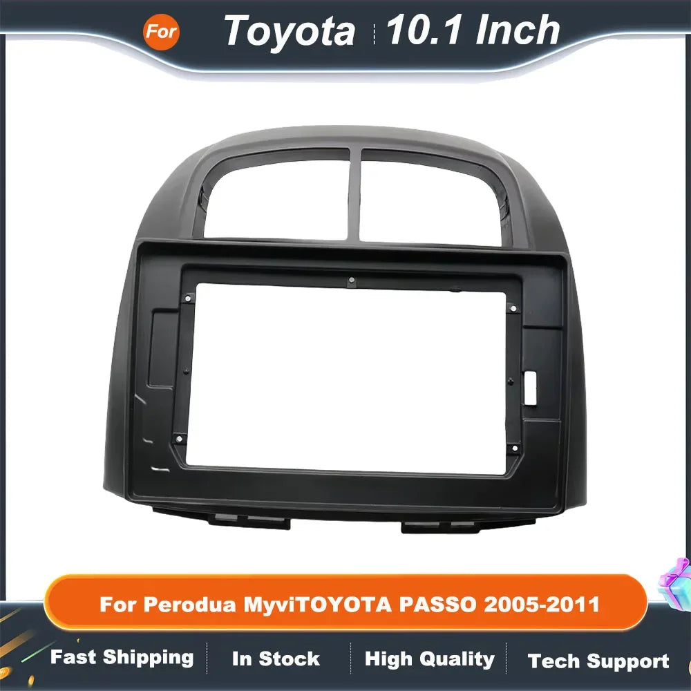 10.1 Inch Car Radio Fascia Frame Adapter for Toyota PassoDaihatsu BoonSirionSubaru JustyPerodua Myvi - Android Dash Panel Kit