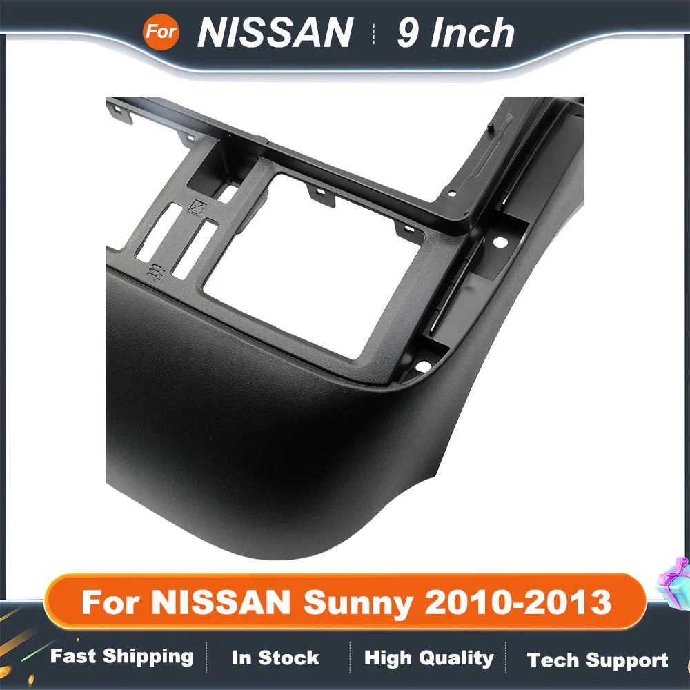 9 Inch 2 Din Car Radio Fascia Panel Frame For NISSAN Sunny 2010-2013 Installation DVD GPS Mp5 Plastic Dash Mount Kit
