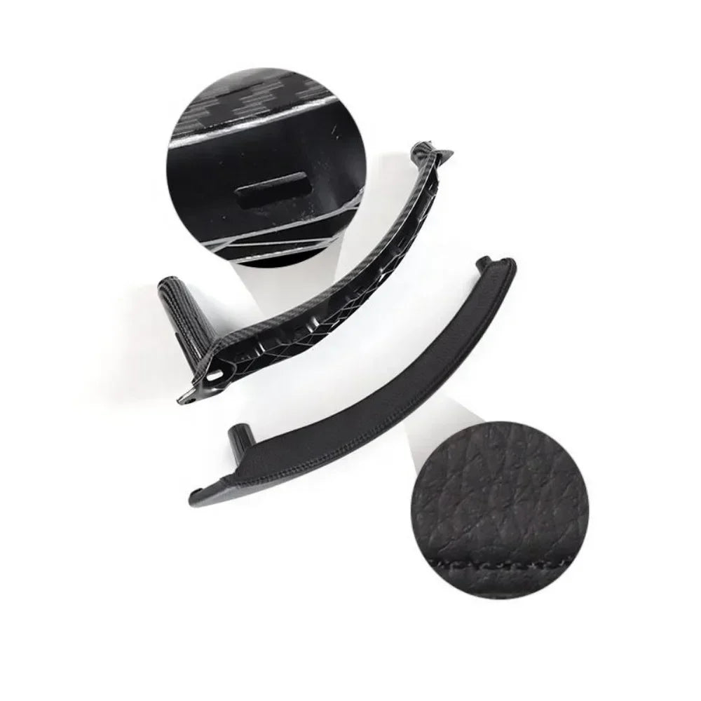 LHD Upgraded Interior Door Handle with Leather Cover Assembly Full Set For BMW X5 X6 E70 E71 E72 2007-2014