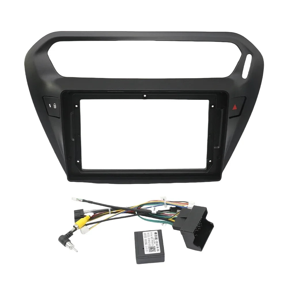 9 INCH Car Fascia Radio Android DVD Panel Dash Kit Install Adapter Console Frame Bezel  For Peugeot 301 CITRON ELYSEE 2014- 2018